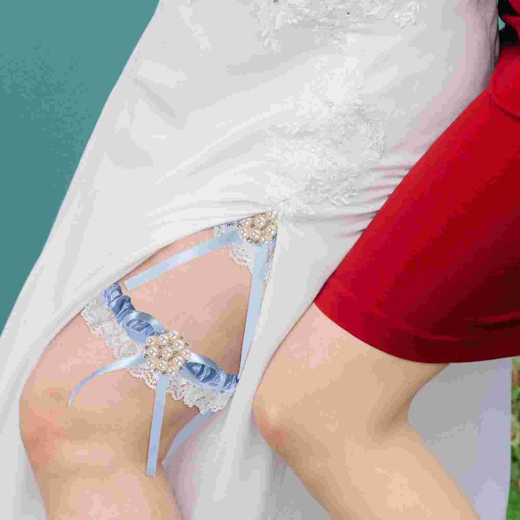 Wedding for Bride Lace Garters Supplies Bow Tie Leg Bowknot Bridesmaid