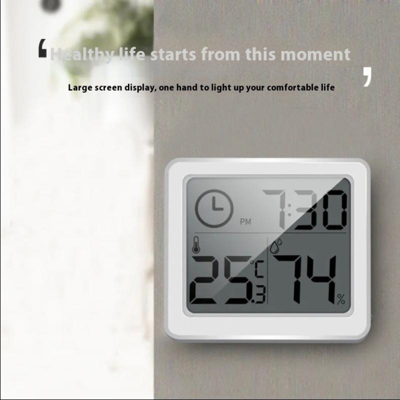 1 Piece Automatic Monitoring Desk Clock Multifunction Electronic Digital Temperature Large Lcd Screen Humidity Table Clock