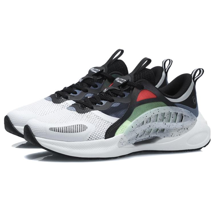 Li Ning Textile, TPU Cushioning Slip Resistant Abrasion Resistant Breathable Lightweight Low top Sports Casual Shoes AGLR037-4
