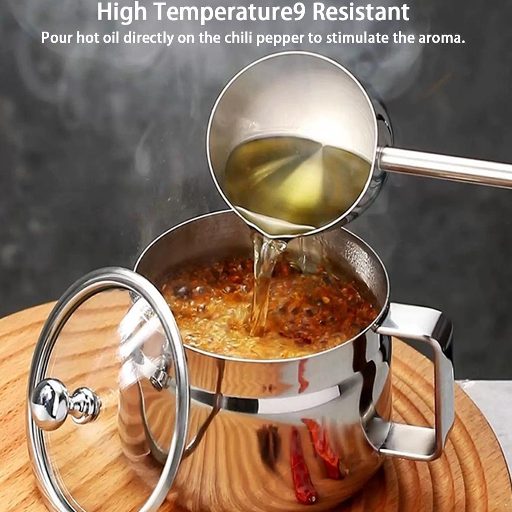 Glass Jar Ghee Pot Set Spoon Food Seasoning Container Can Storage High Temperature Resistance With Glass Jar Food Grade