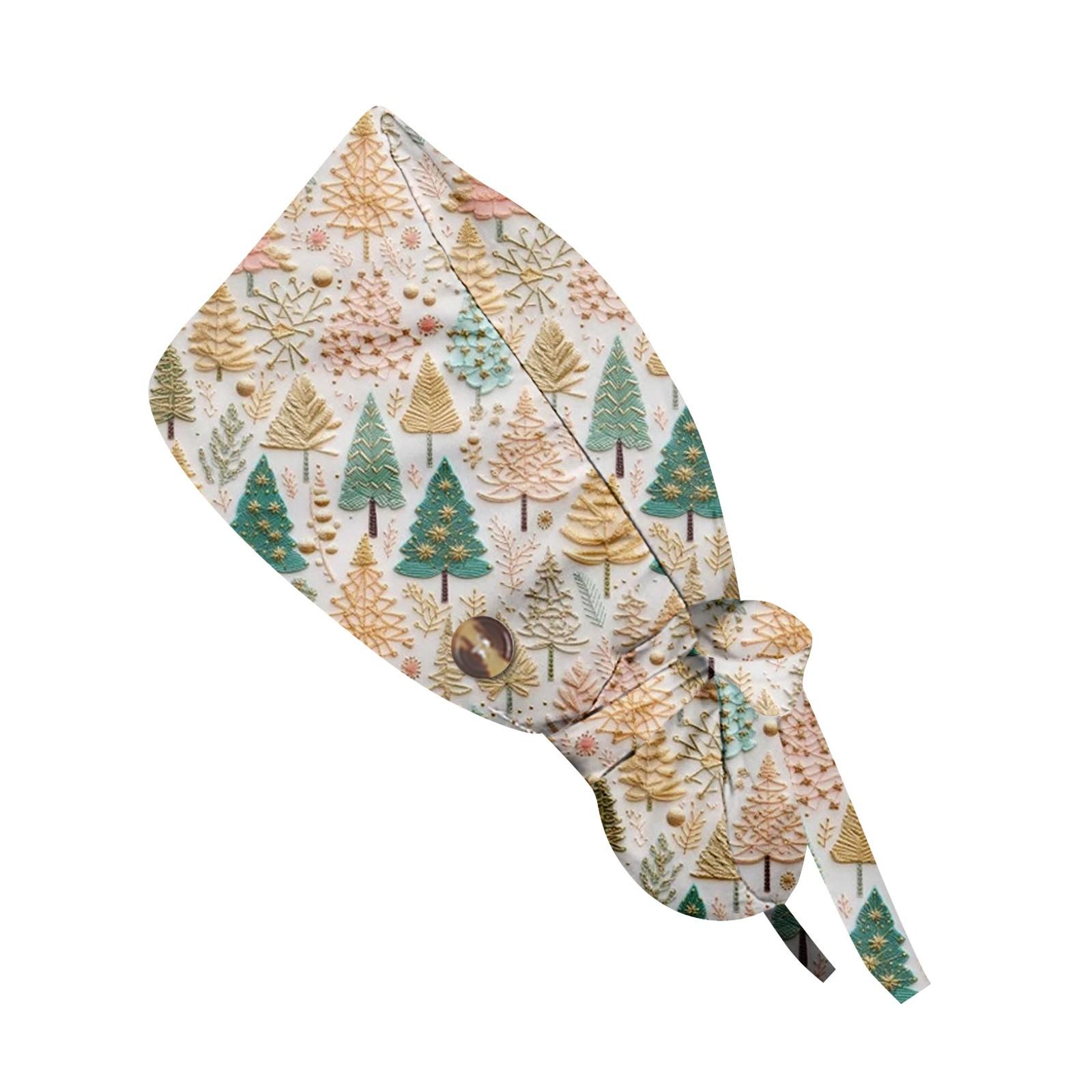 

Модная рождественская рабочая кепка с принтом, повседневная женская кепка с хвостиком, кепка с повязкой, кепка Baotou One Size золотой