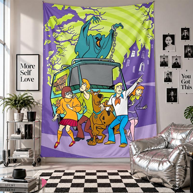 Wall TapestryScooby-Doo Art Hanging Cloth Decorative Background Cover for Room Decoration