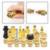 High Pressure Washer Adapter 1/4" Spray Nozzle Tips Sets Brass Female Quick Connector for