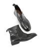 Short Genuine Round Side Low Easy To Walk [ZUYEE] Women's Boots, Leather, Toe, Zip, Heel, In, Simple, Casual, Black, 24.0cm