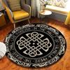 Weltenbaum Runder Teppich Bereichsteppich Wikinger Nordische Mythologie Druck Runder Teppich Wohnzimmer Schlafzimmer Bodenmatte Spielzimmer Weicher Runder Teppich