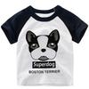 Kids Short Sleeve T Shirt Toddler Boys Girls Color Patchwork Summer Tops Cartoon Printed Graphic Tees