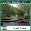 Motoforti 1 Pair 30"+21" Front Windshield Wiper Blade for BMW I3 2014-2021 Windscreen Wiper OE Replacement Set All-Seasons Side-Lock, Not J/U Hook