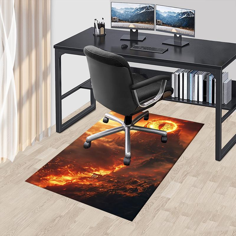 

Eye of Sauron,Mount Doom Polyester Office Carpet Chair Mats, Home Decor Dormitory Floor Protector with Anti-Skid Backing, Large Area Coverag 60cm by 90cm
