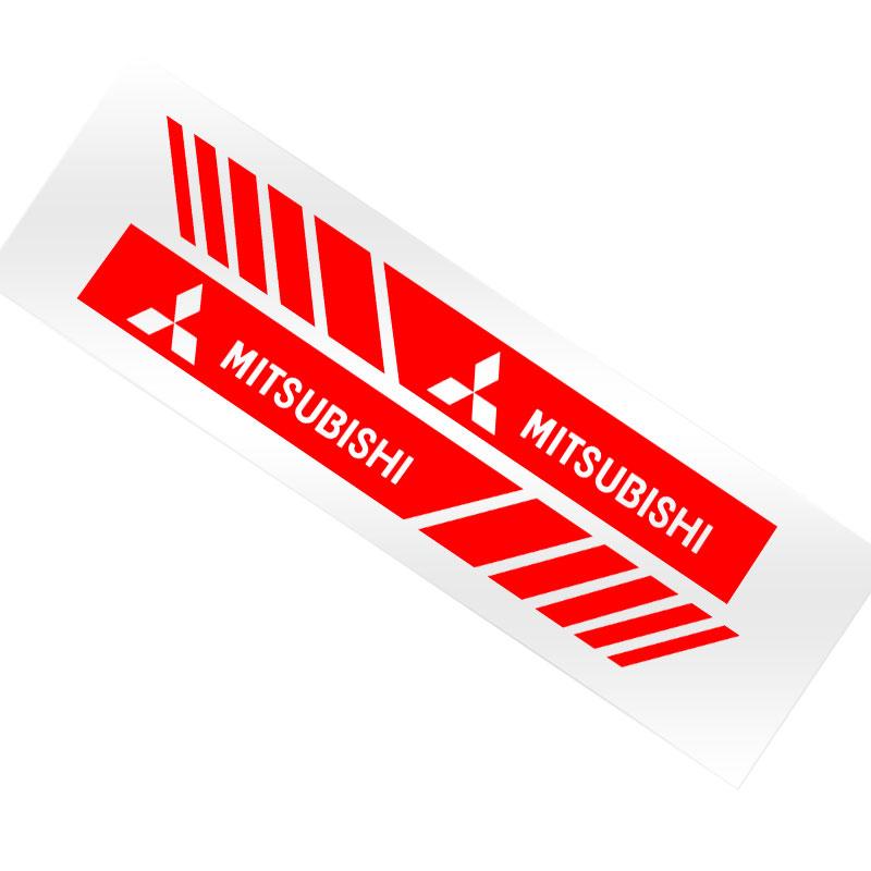Car PVC Stripe Racing Strips Rear View Mirror Stickers Badge For Mitsubishi Lancer Ralliart 10 3 9 EX Outlander 3 ASX L200 ASX