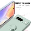 Hülle für Google Pixel 8 9 Fingerring Ständer Halter Slicone Hülle für Pixel 9 Pro XL Einfarbig Linsenschutz Weiche Handyhülle