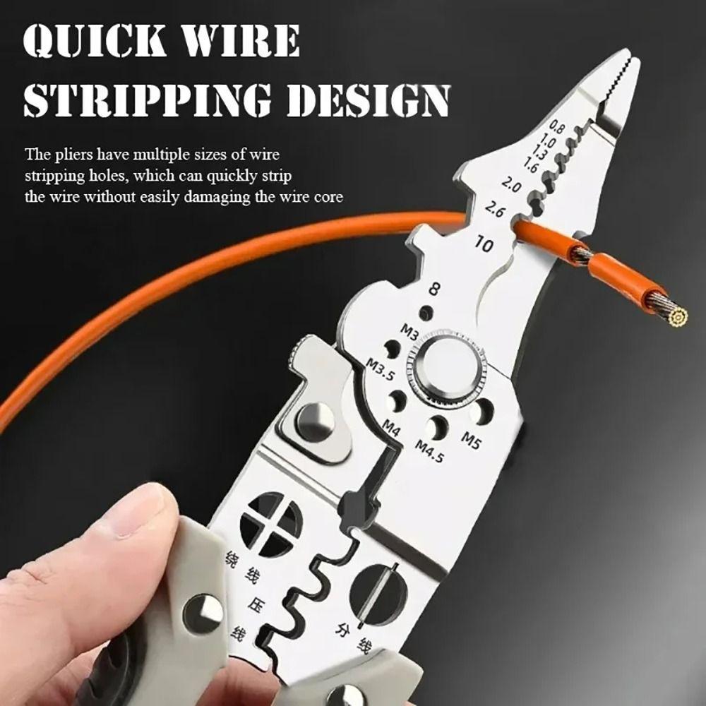 1Pcs Adjustable Wire Stripper Flat Wire Stripping Tool Wire Stripping Pliers  Electrician Pliers