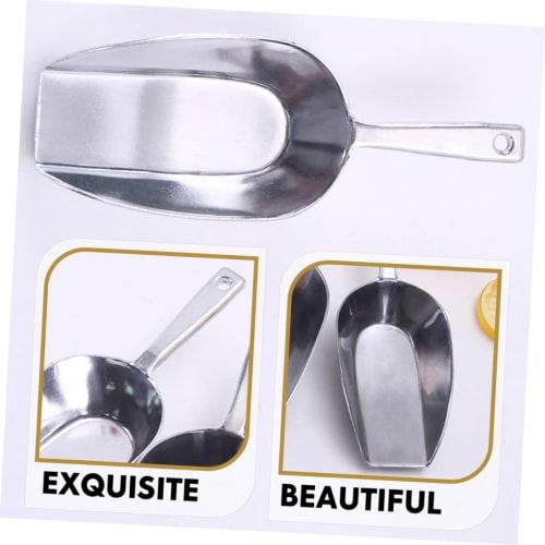 IWOWHERO Aluminum Alloy Ice Shovel, Stainless Steel, Refrigerator Ice Shovel, Multi-Function Shovel, Kitchen Scoop, Food Shovel, Ice Maker Scoop, Comm