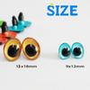 New 10PCS 3D Colorful Safety Eyes Oval Shape for Crochet Toys Amigurumi DIY Toy Doll Making Animal Eye Doll DIY Craft Supplies