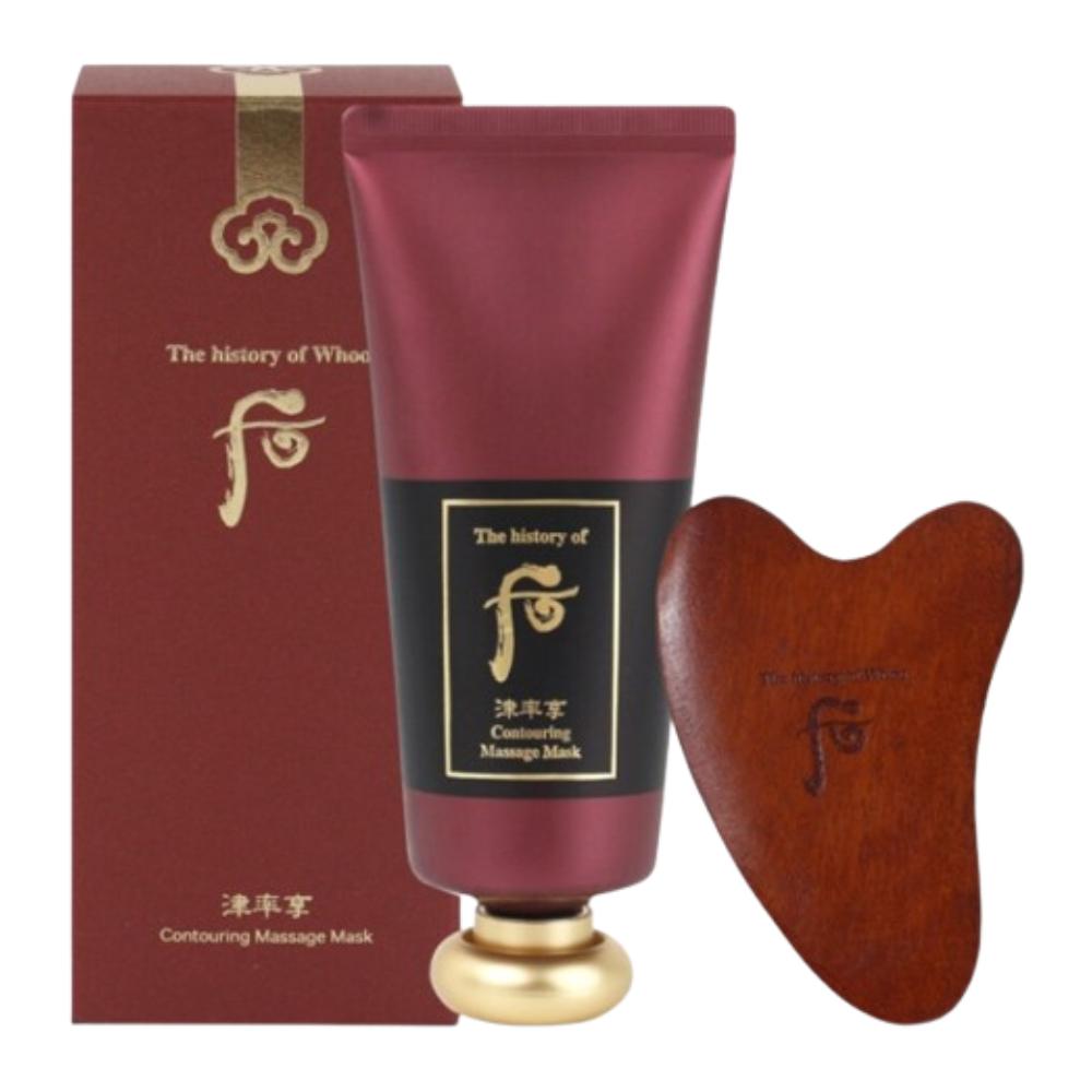 The history of whoo Jinyulhyang Konturovací masážní maska 100ml + Gua Sha Korejská bylinná zpevňující a revitalizační pleťová maska Proti stárnutí a lifting K-Beauty