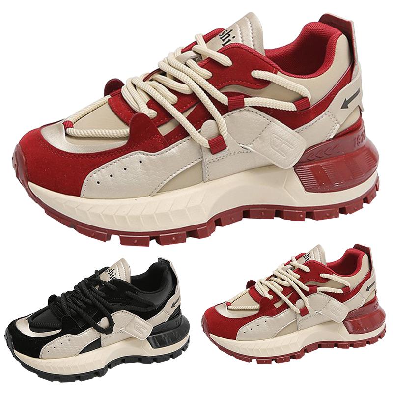 New Women's Vulcanize Shoes Thick-soled Mesh Shoes Chunky Sneakers Breathable Soft-soled Casual Sneakers