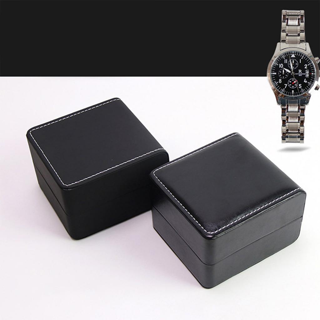 Single Groove Luxury Single Watch Gift Box with Pillow PU Leather Gift Box Wristwatch Display Case Organizer For Women Men Gift