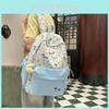 Japanese Style Sweet Dog Pattern Backpack With Spacious Design And Polyester Lining For School