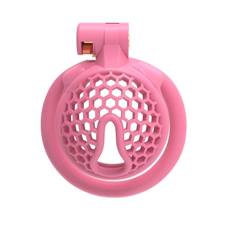 Flat Chastity Lock Bondage Breathable Cock Cage with 4 Rings SM Abstinence Chastity Device Anti Cheating Gay Male Adult Sex Toys