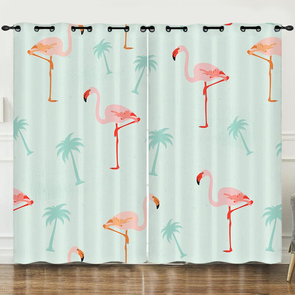 Curtain Cartoon Animal 3D Digital Printing Blackout Curtain Punching