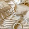 2025 G5Z French Sweetheart Cotton Bedsheet Set - 4 Pieces with Fitted Sheet and Bedcover