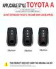 2/3/4 Button Car Key Case Cover For Toyota Rav4 Harrier Hilux Fortuner Land Cruiser Crown Highland Prado Yaris Cross Aygo X
