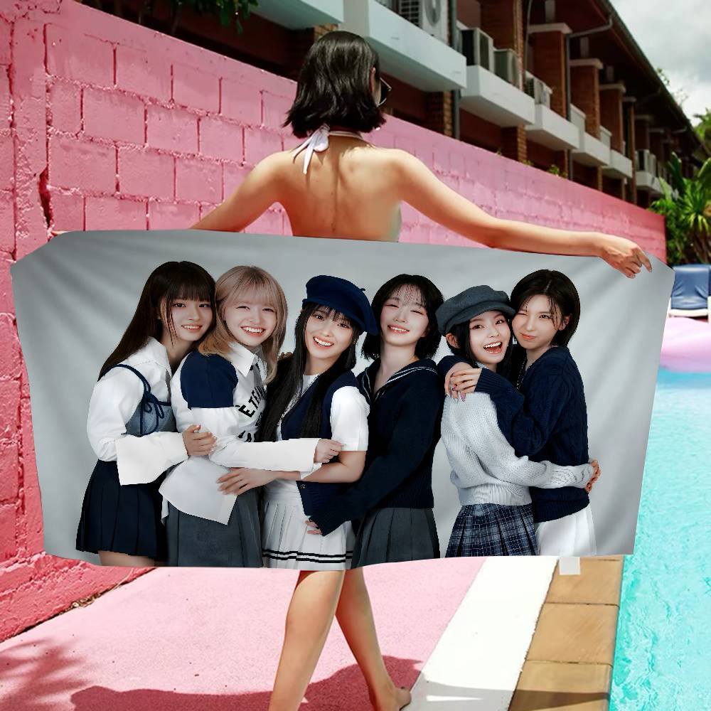 Girlgroup Unique N-NMIXX Beach Towel Colorful Bath Towels For Girl Microfiber Quick Dry Sand Free Beach Yoga Spa Gym Pool