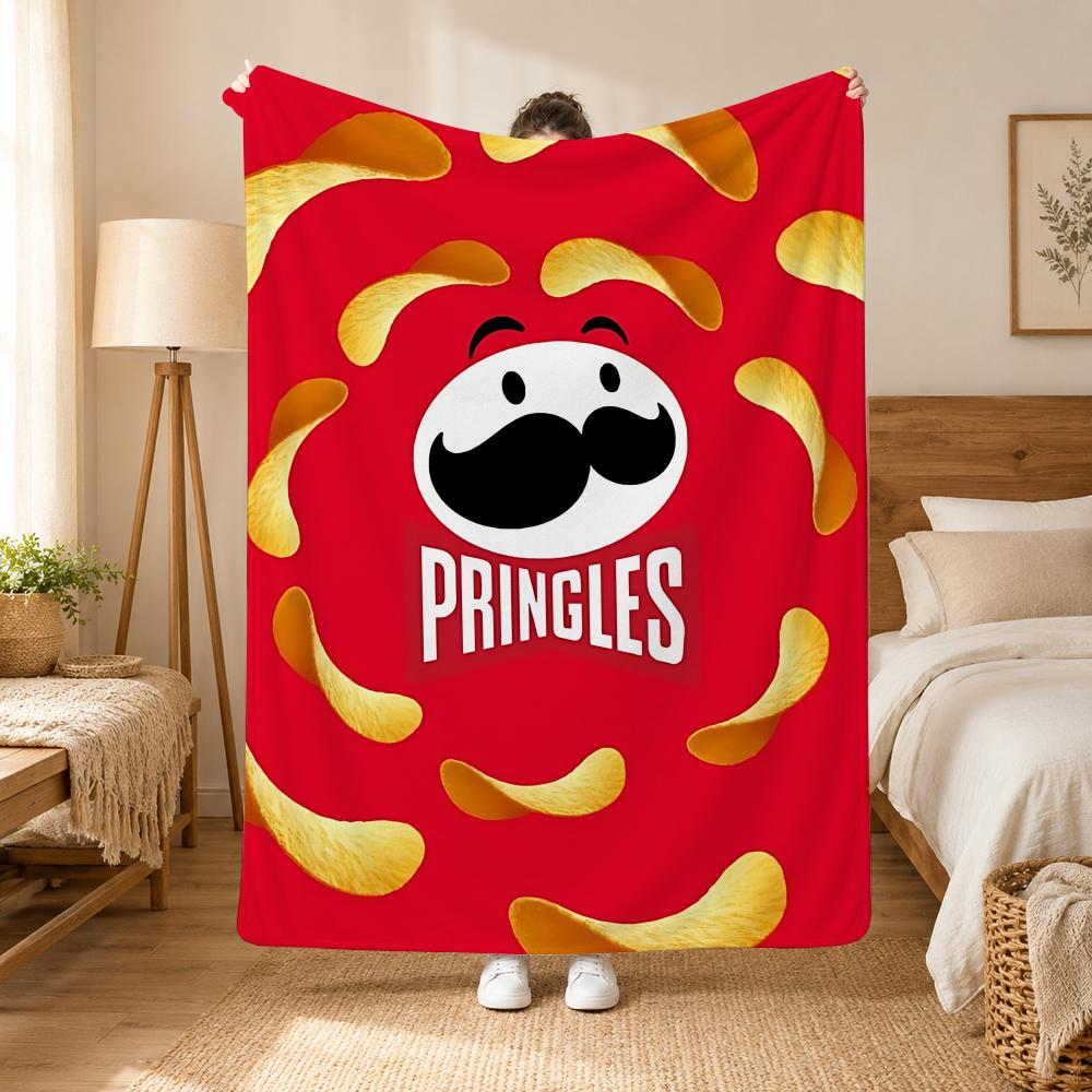 Pringles Fashion Throw 240g flannel blanket, suitable for sofas, beds, offices, exquisite gift blankets
