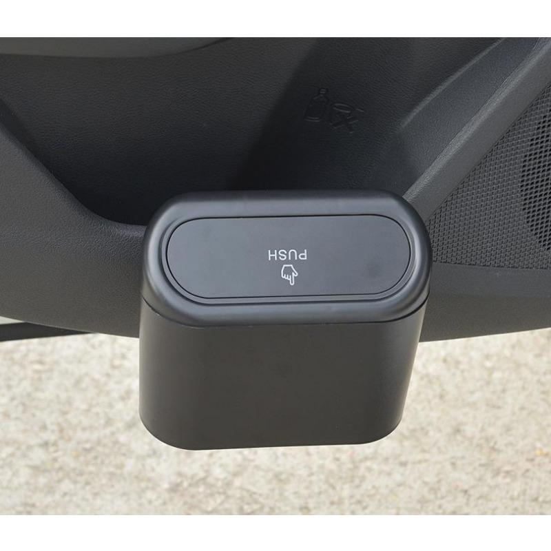 Universal Hanging Car Trash Can Vehicle Garbage Dust Case Storage Box ABS Square Pressing Trash Bin Auto Interior Accessories for Car