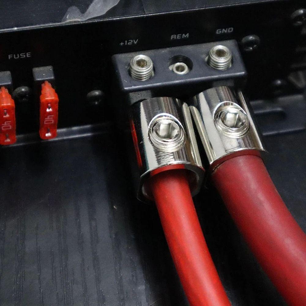 Silver Amp Input Reducer 1/0 AWG To 4 AWG Car Audio Terminal Connectors