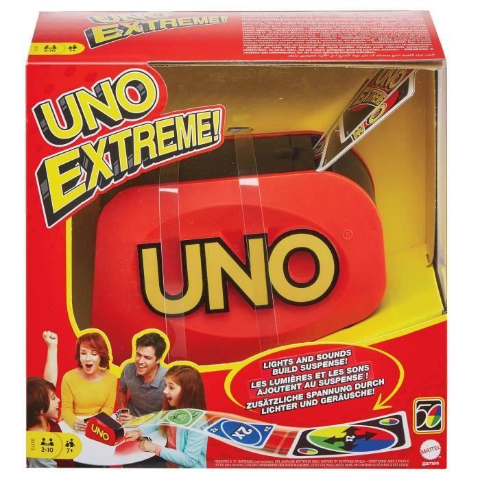 Uno Extrême, Jeu de Cartes Famille - Dès 7 ans GXY75 - Mattel Games