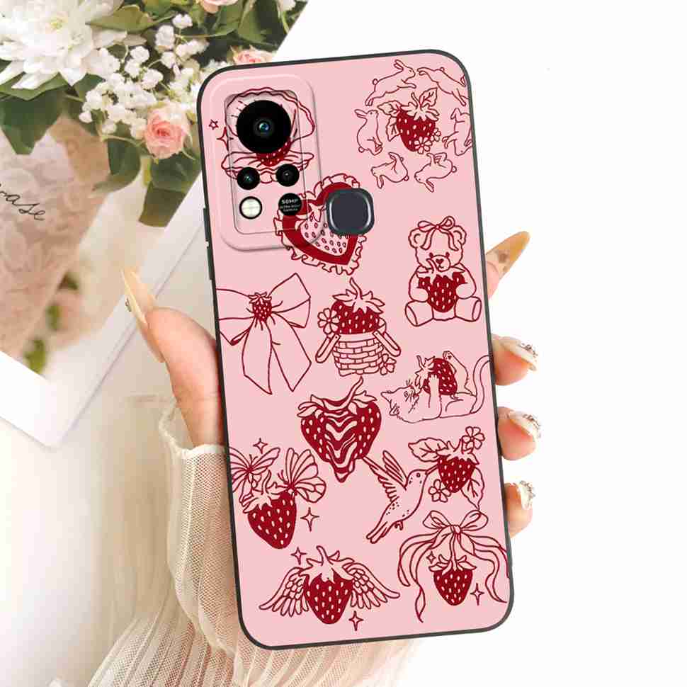 For Infinix Hot 11s X6812 X6812B Case Couple Cat Butterfly Soft Silicone Cover Casing For Infinix Hot 11s Hot11s Fundas Bumper