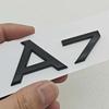 3D ABS Chrome Black Car Letters Logo A7 A8 Rear Trunk Badge Sticker Decals For  Audi A7 A8 Sportback Auto Tail Accessories