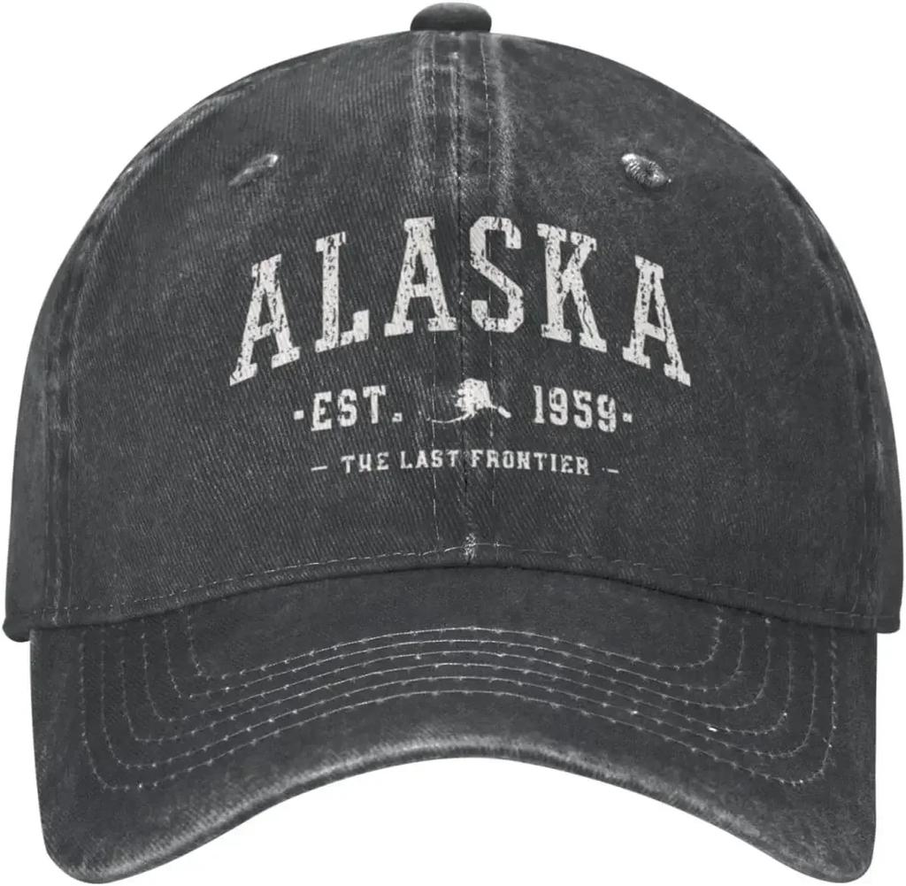 Alaska Est Baseball Cap Unisex Sun Washed Dad Cowboy Trucker Hat