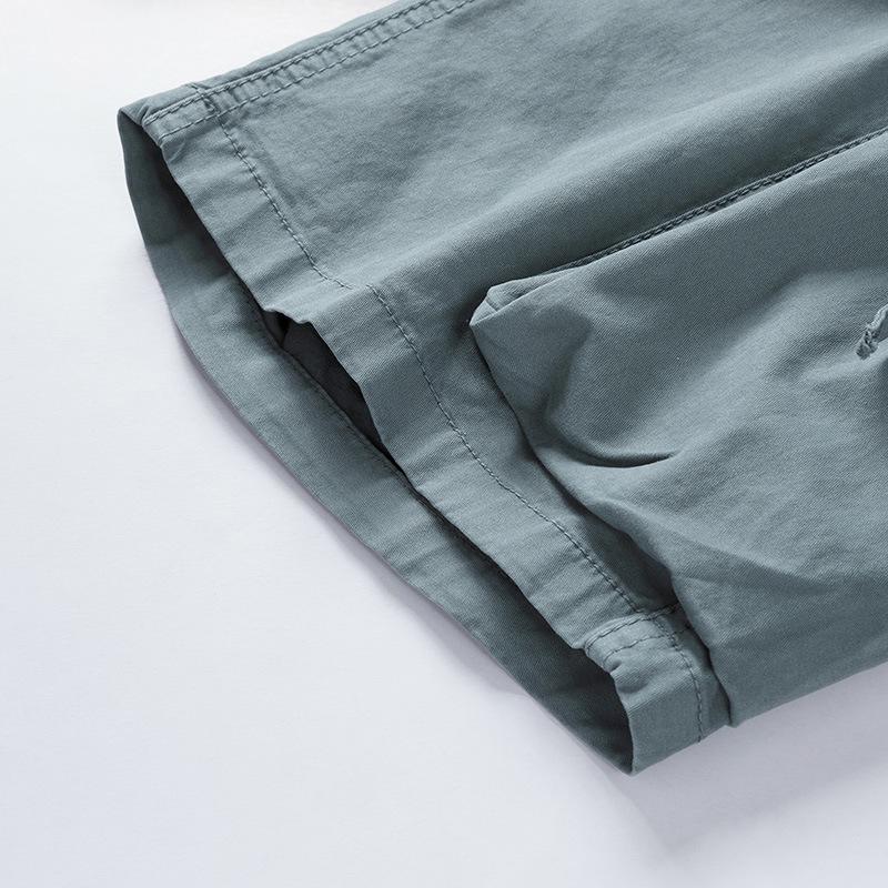 Men's Vintage Trendy Mid-Length Cotton Workwear Cargo Shorts