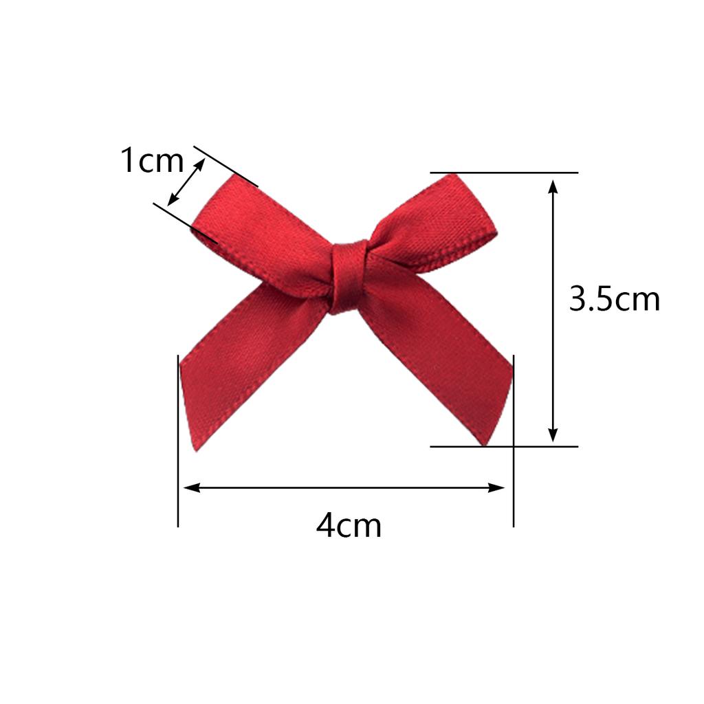 50pcs 4*3.5cm Colorful Ribbon Bows Small Size Polyester Handmade Bowknot For DIY Wedding Christmas Party Gift Bouquet Decoration