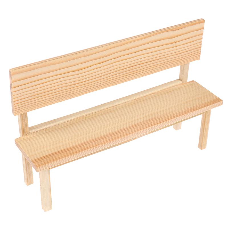 Dollhouse Miniature Furniture Desk Chair Bed Arched Door Model Diy Simulation Mini Park Bench Accessories Scene Toys