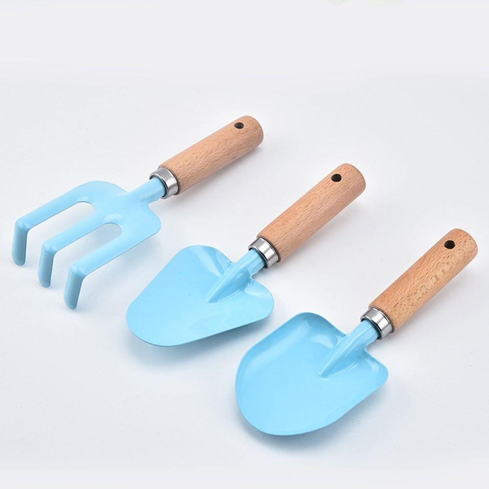 1/ 3PCS Shovel Rake Fork Kids Gardening Tools Set Small Shovel Rake Kit  Children Beach Toy
