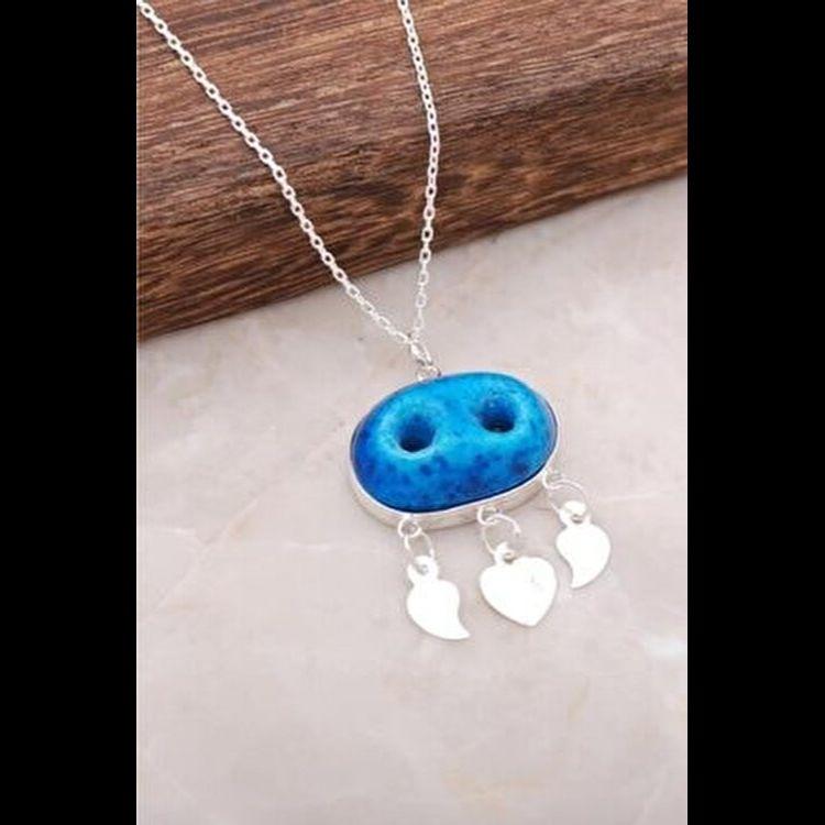 

Ассирийское серебряное ожерелье из бисера с анютиными глазками