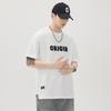 Everyday Japanese Comfortable Fit Short-sleeved T-shirt for Mens Summer Latest Single Color Hem Slit Half-sleeved Top