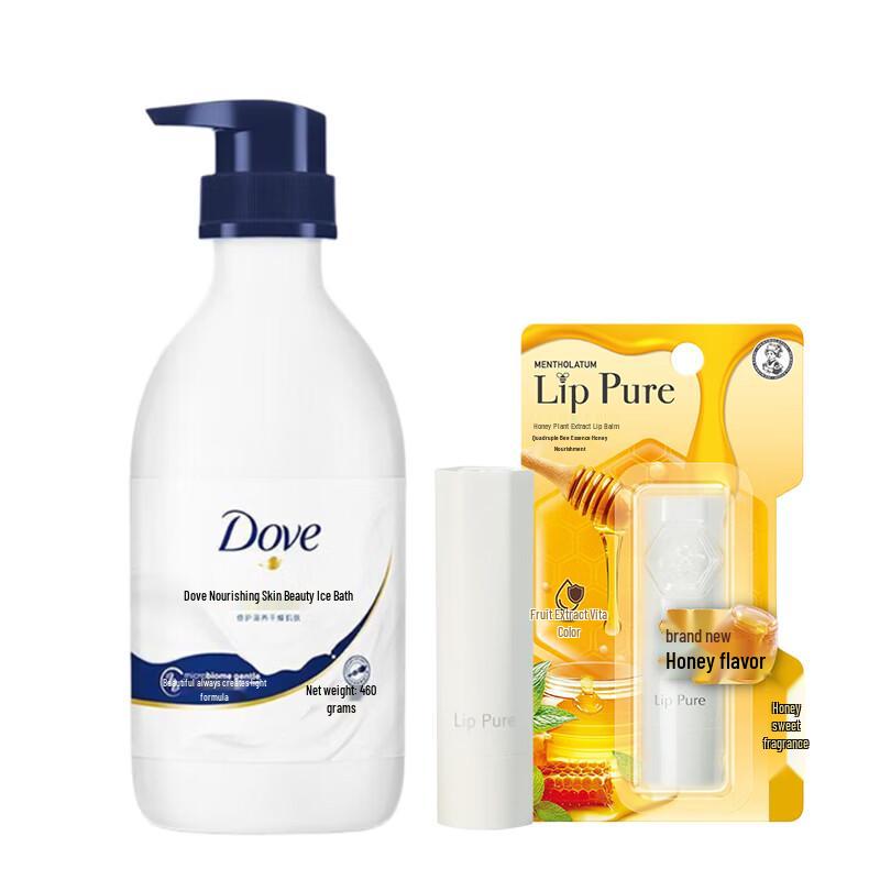 

Dove Nourishing Body Wash & Mentholatum Honey Lip Balm Bundle