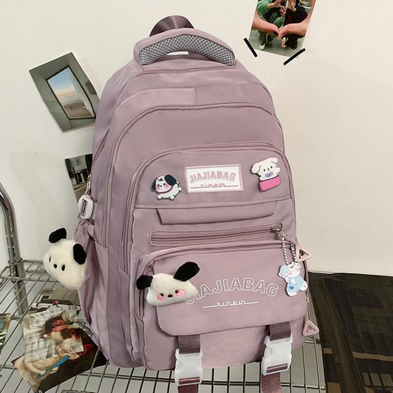 

Детские школьные ранцы для девочек начальной школы, для учеников средней школы и старшеклассников, с большим отделением, школьные рюкзаки с цветными вставками