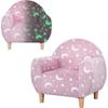 Kids Armchair, Glow In the Dark Chair with Star Design for Bedroom, Playroom, Kids Room, Pink