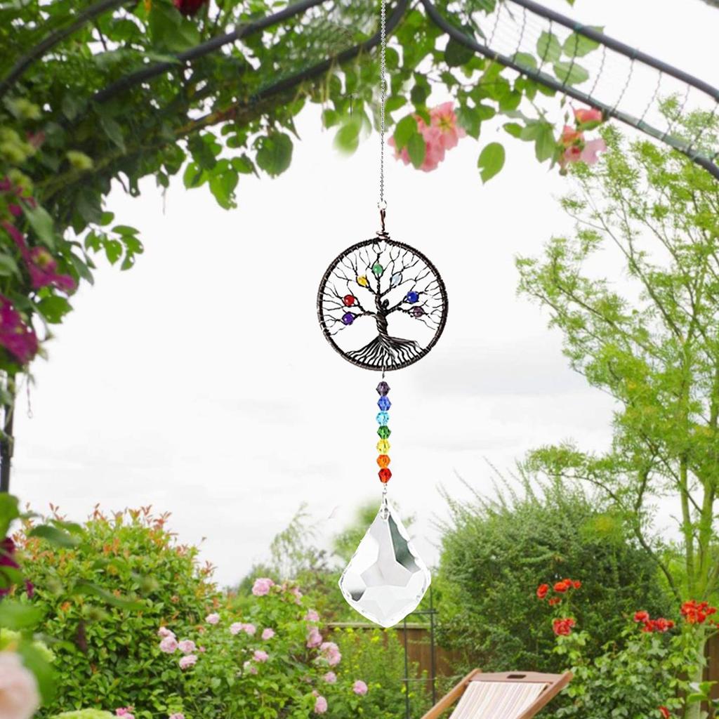 Colorful Crystals Glass Pendants Suncatchers Prisms Hanging Ornament Crystal Pendants for Home,Office,Garden Decoration