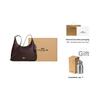 Coach Ella 36 Logo Zip Closure Leather Underarm Shoulder Bag Large Women Shoulder Bag Dark-Coffee CCE48-IMXAL