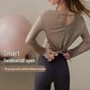 Women's Loose-Fit Long Sleeve Sport Top for Running & Pilates