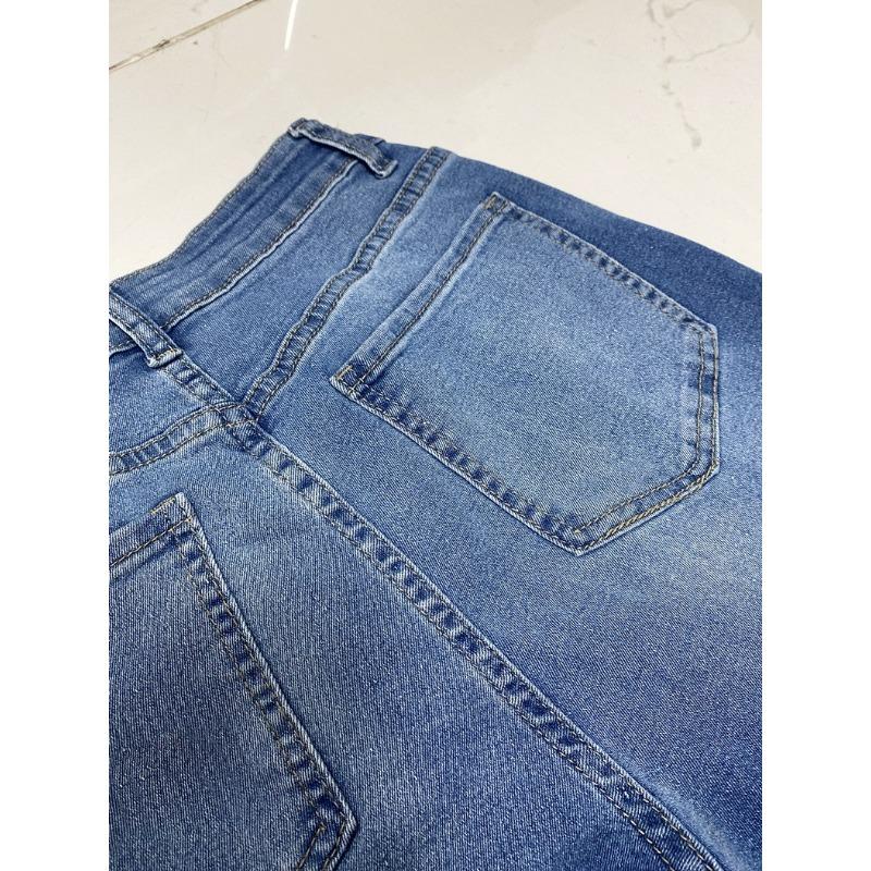 Women's Spring New Stretch Straight Jeans Quality Models Retro Rolled High Waist Trousers