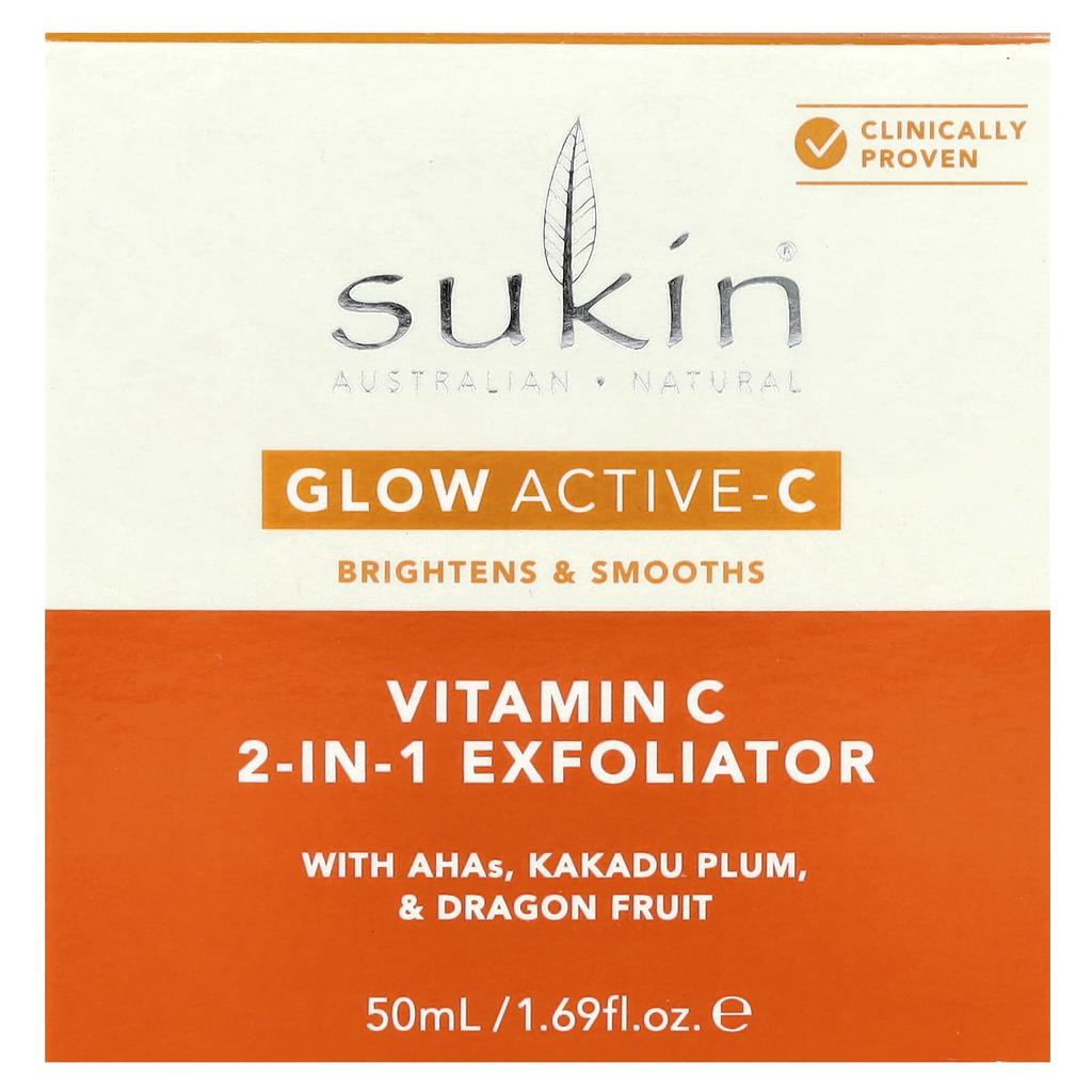 Glow Active-C, Vitamin C 2-In-1 Exfoliator, 50 Ml (1.69 Fl Oz)