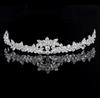 Crystal Stones Silver Color Rhinestone Bridal Wedding Sets Necklace Earrings Tiara Jewelry Set for Women Gift