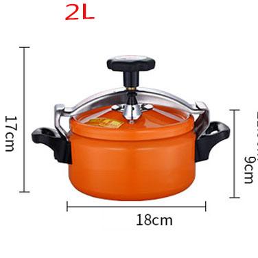 

2/3L Kitchen Pressure Cooker Aluminum Soup Pot Portable Cooking Pot Outdoor Camping Cookware For Induction cooker Gas Stove оранжевый
