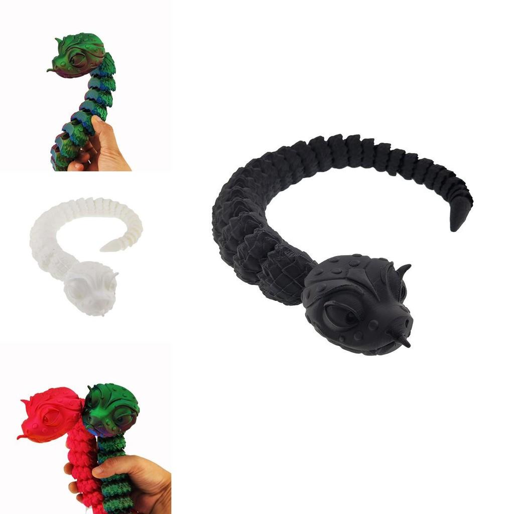 Adorable 3d Printed Snake Toy With Big Eyes For Creative Decor In Aquariums And Parties